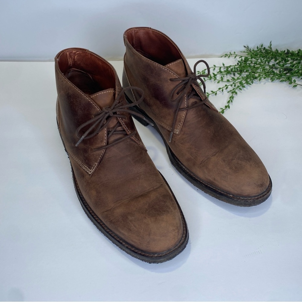 Johnston & Murphy Copeland Leather Desert Chukka Boots Brown Size 10.5